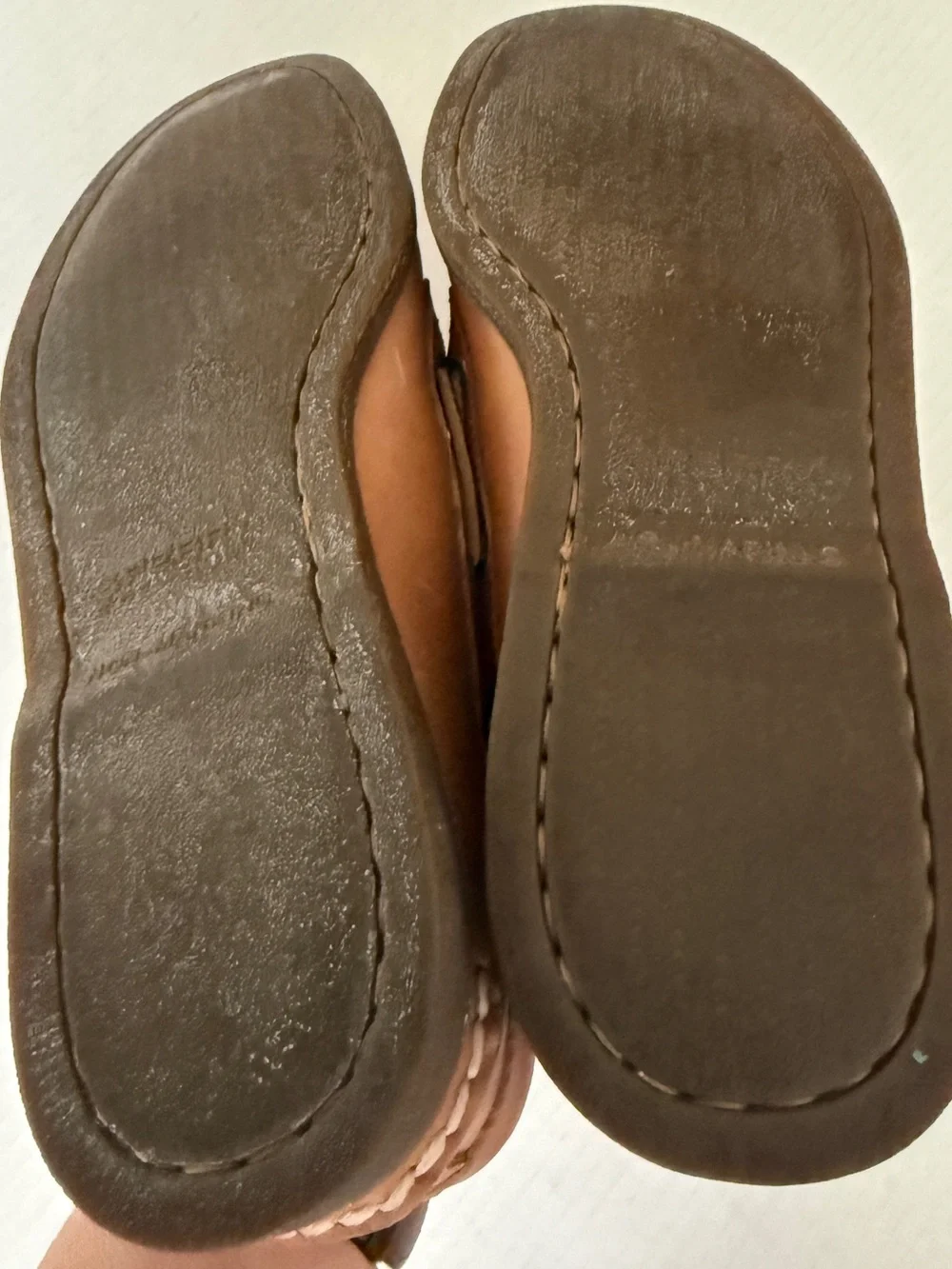 Sperry Top-Sider Original 2-Eye Boat Shoes Tan Leather Uppers Men's Size 9.5M